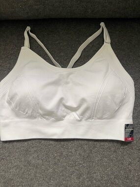 New! Seamless White Comfort Bralette - Medium Impact Support